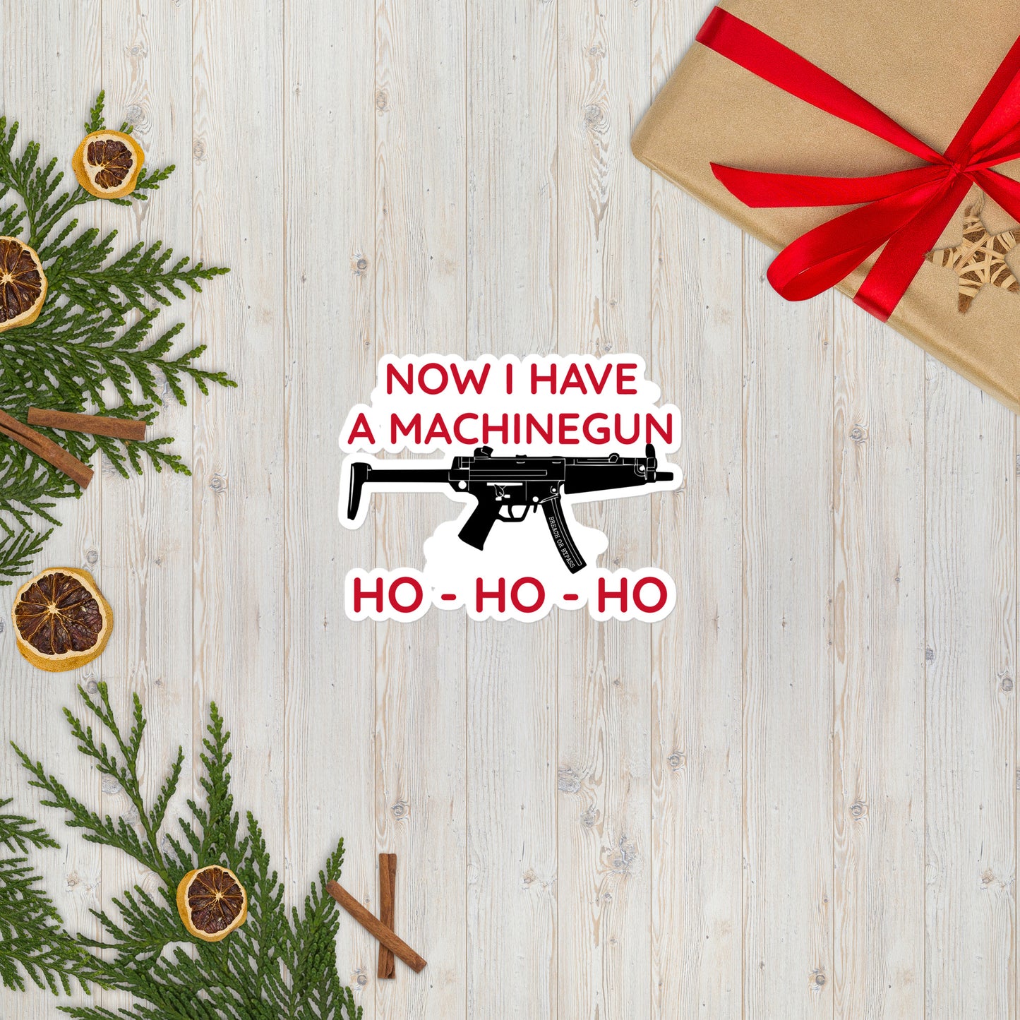 Die Hard Machinegun Bubble-free stickers accessories seasonal