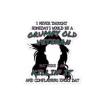 Grumpy Female Veteran Bubble-free stickers accessories