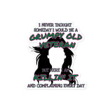 Grumpy Female Veteran Bubble-free stickers accessories