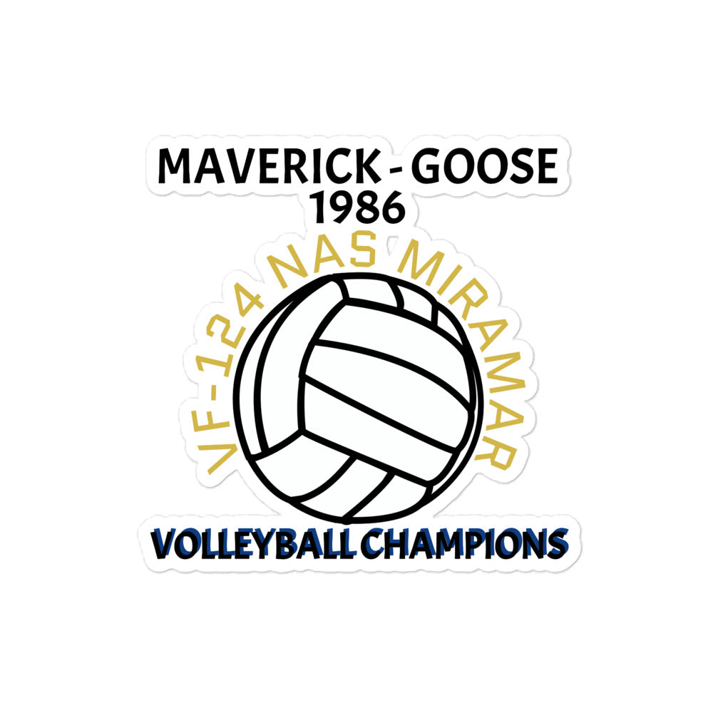 Volleyball Top Gun stickers funny
