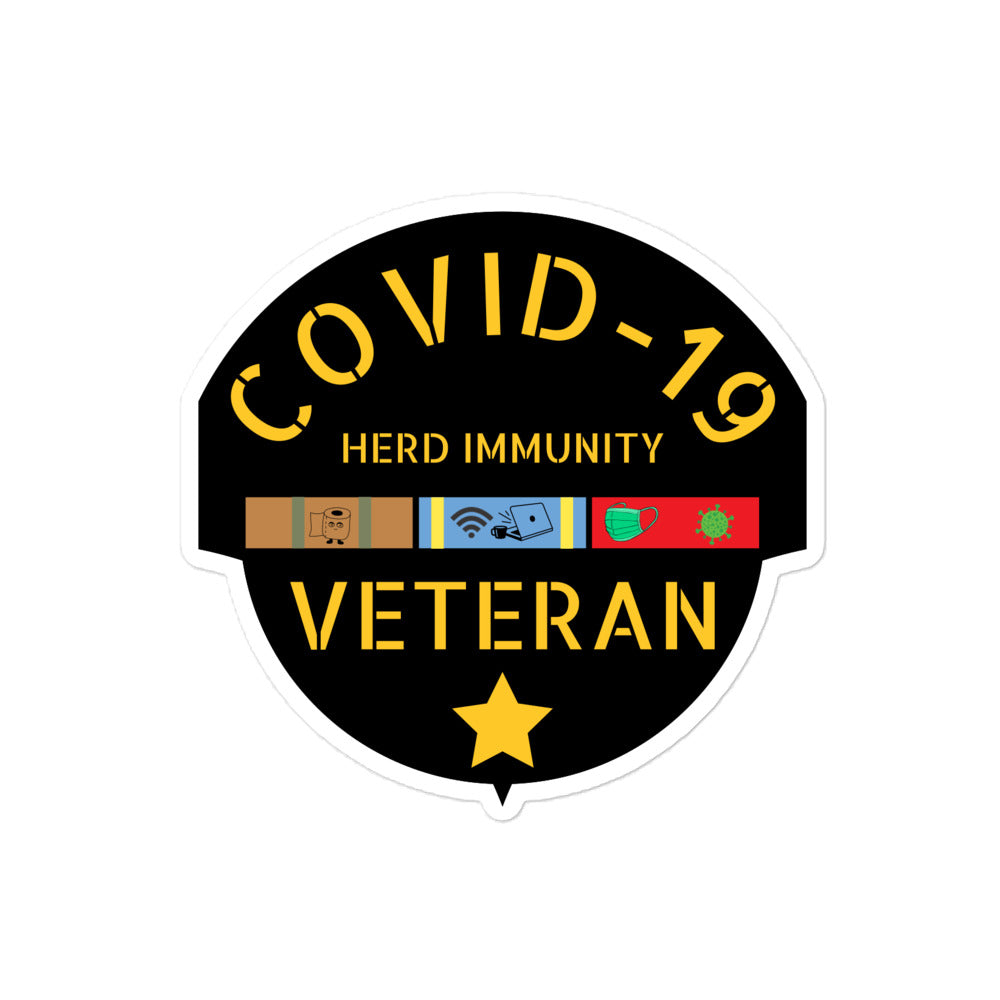 COVID Veteran Bubble-free stickers accessories