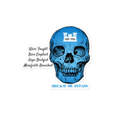 BorB Blue Skull War Bar Bridge Minefield Bubble-free stickers accessories