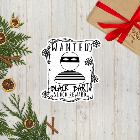 Christmas Story Black Bart Wanted stickers accessories