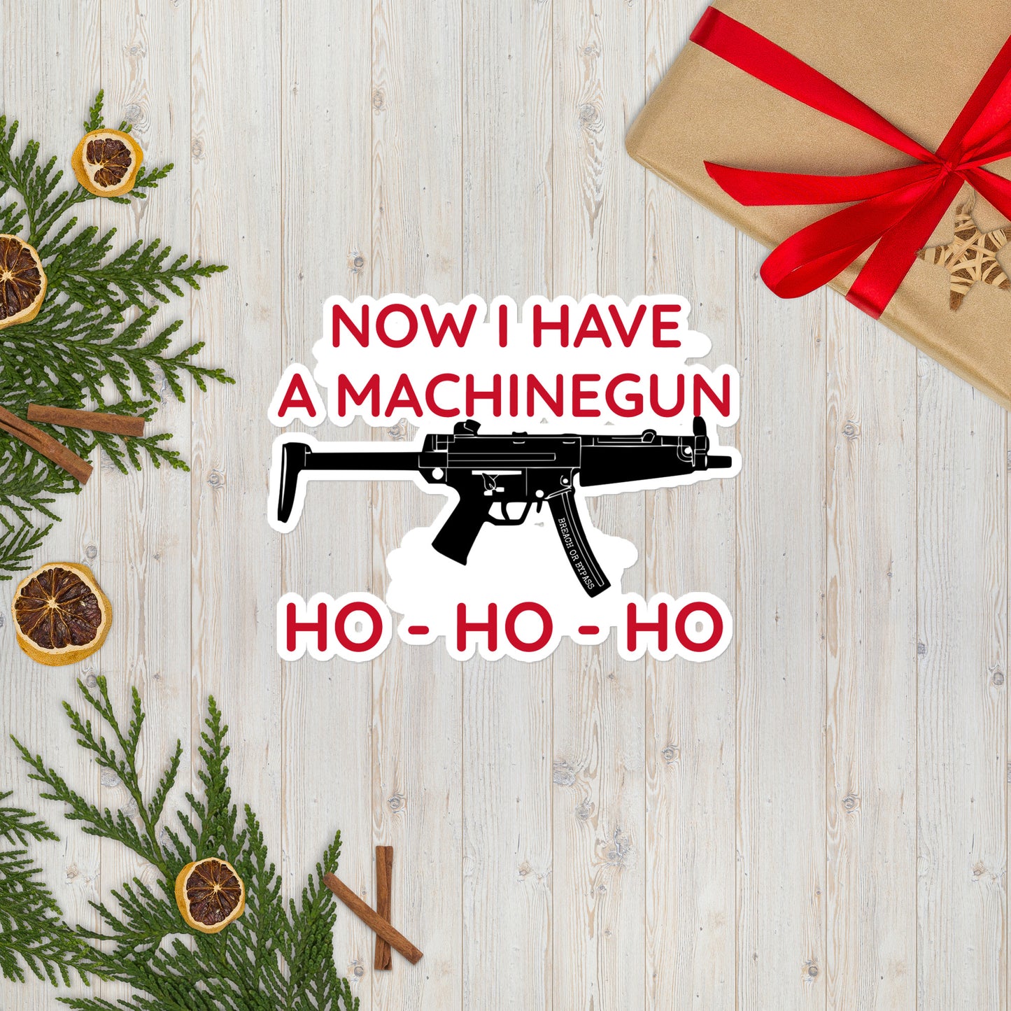 Die Hard Machinegun Bubble-free stickers accessories seasonal