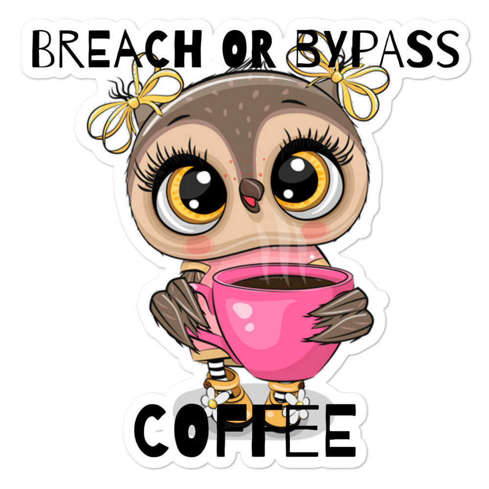 BorB Coffee Owl Bubble-free stickers accessories