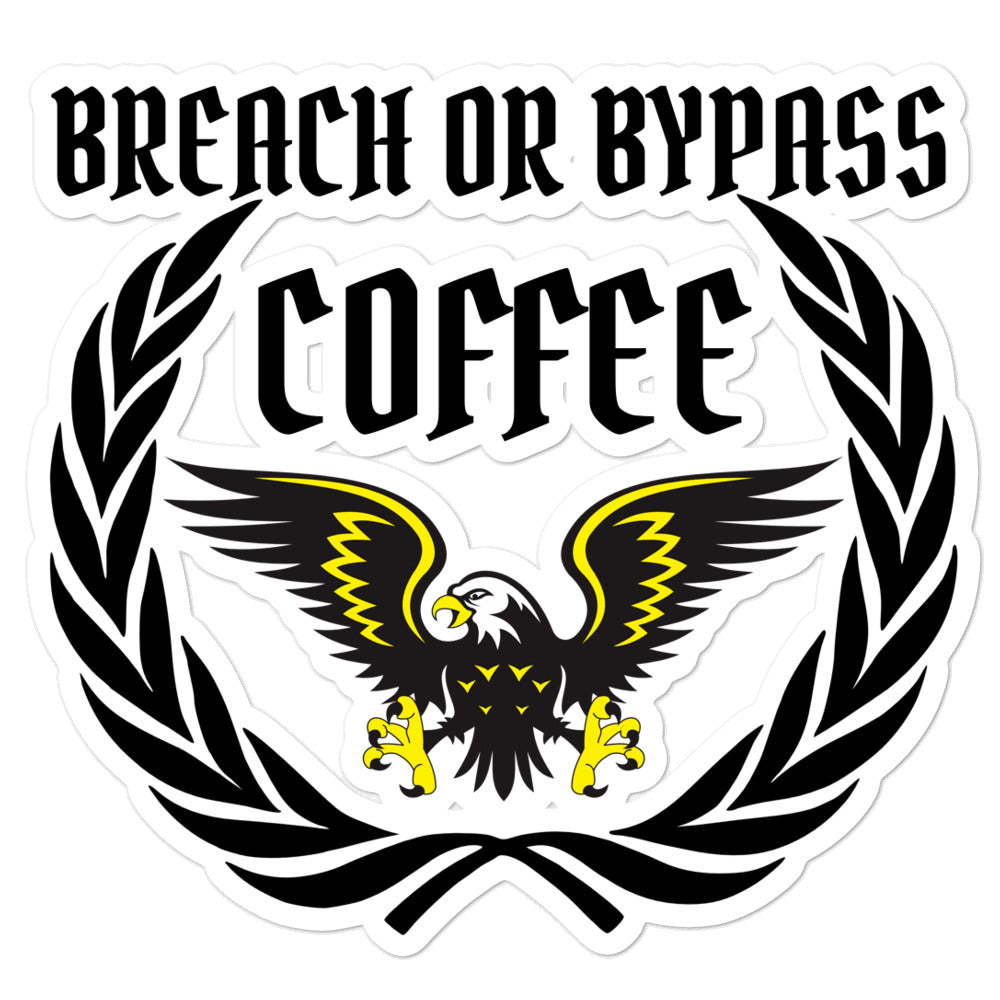 BorB Coffee Eagle Wreath Bubble-free stickers accessories