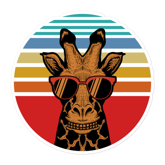 Happy Giraffe Bubble-free stickers accessories