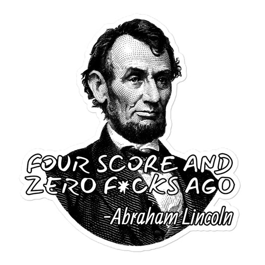 Abraham Lincoln Four Score stickers accessories