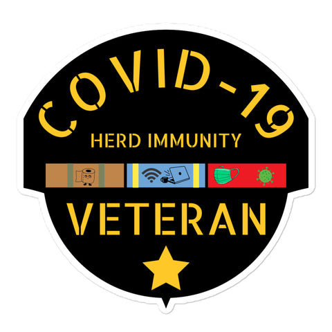 COVID Veteran Bubble-free stickers accessories