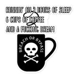 Sleep Coffee Dream Bubble-free stickers accessories