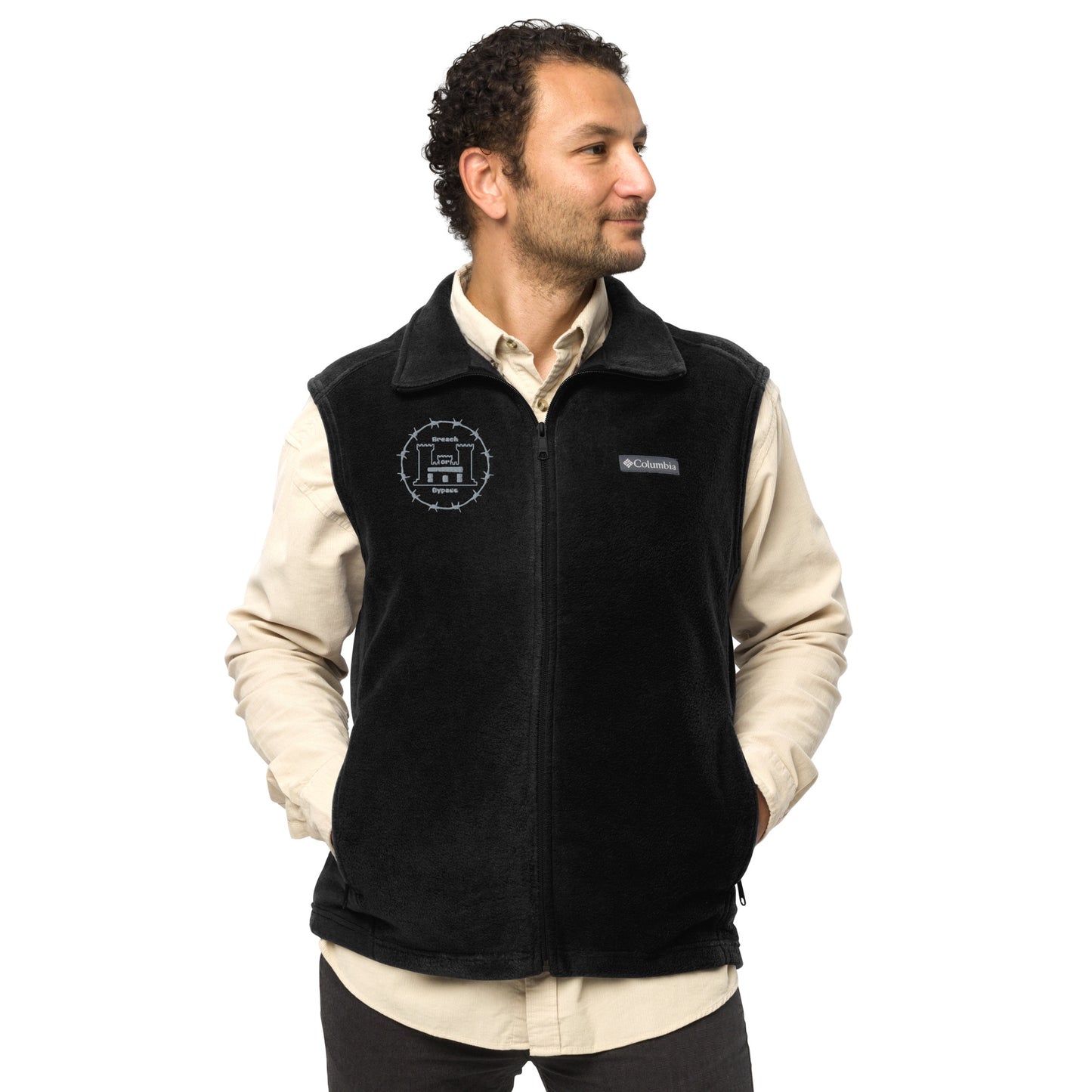 BorB logo Men’s Columbia fleece vest military