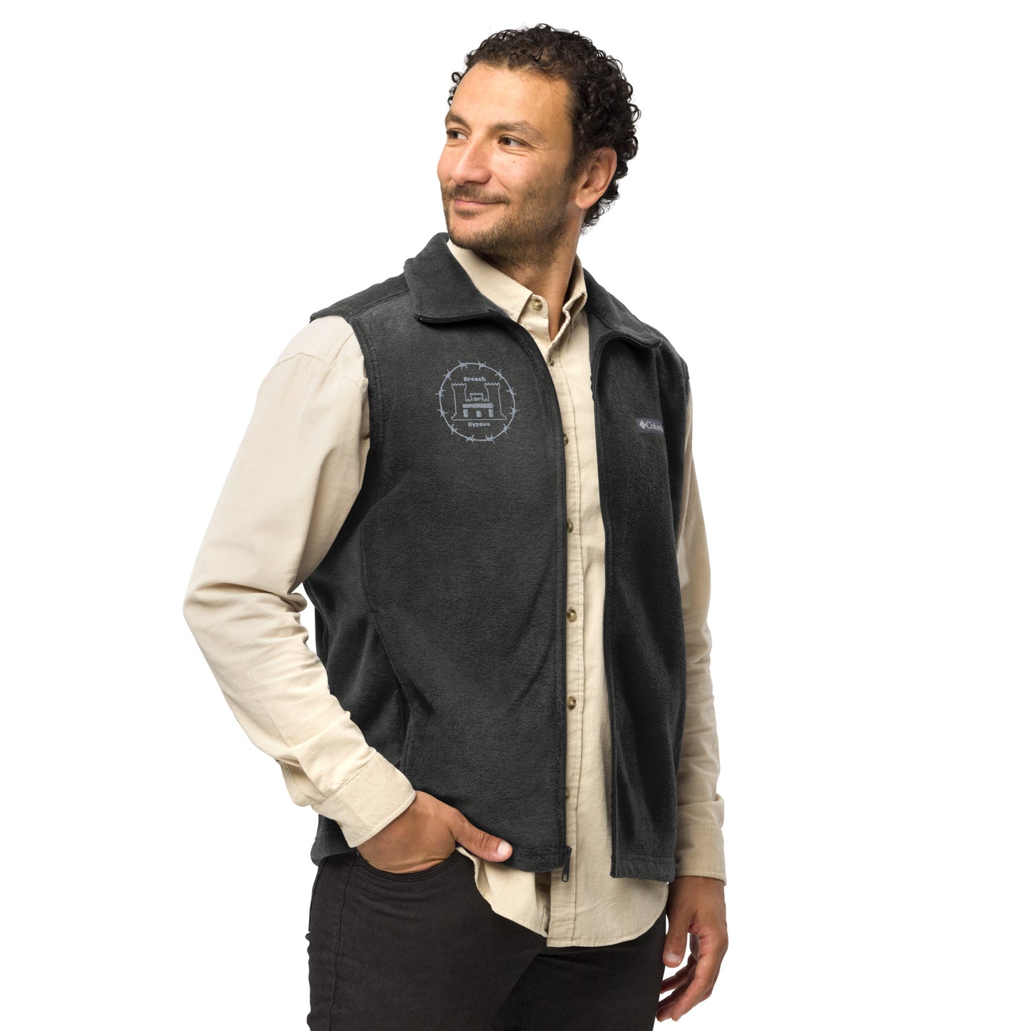 BorB logo Men’s Columbia fleece vest military