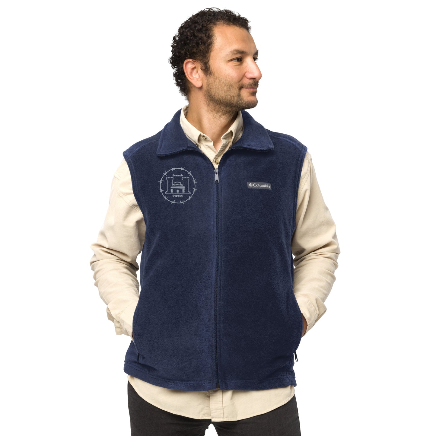 BorB logo Men’s Columbia fleece vest military
