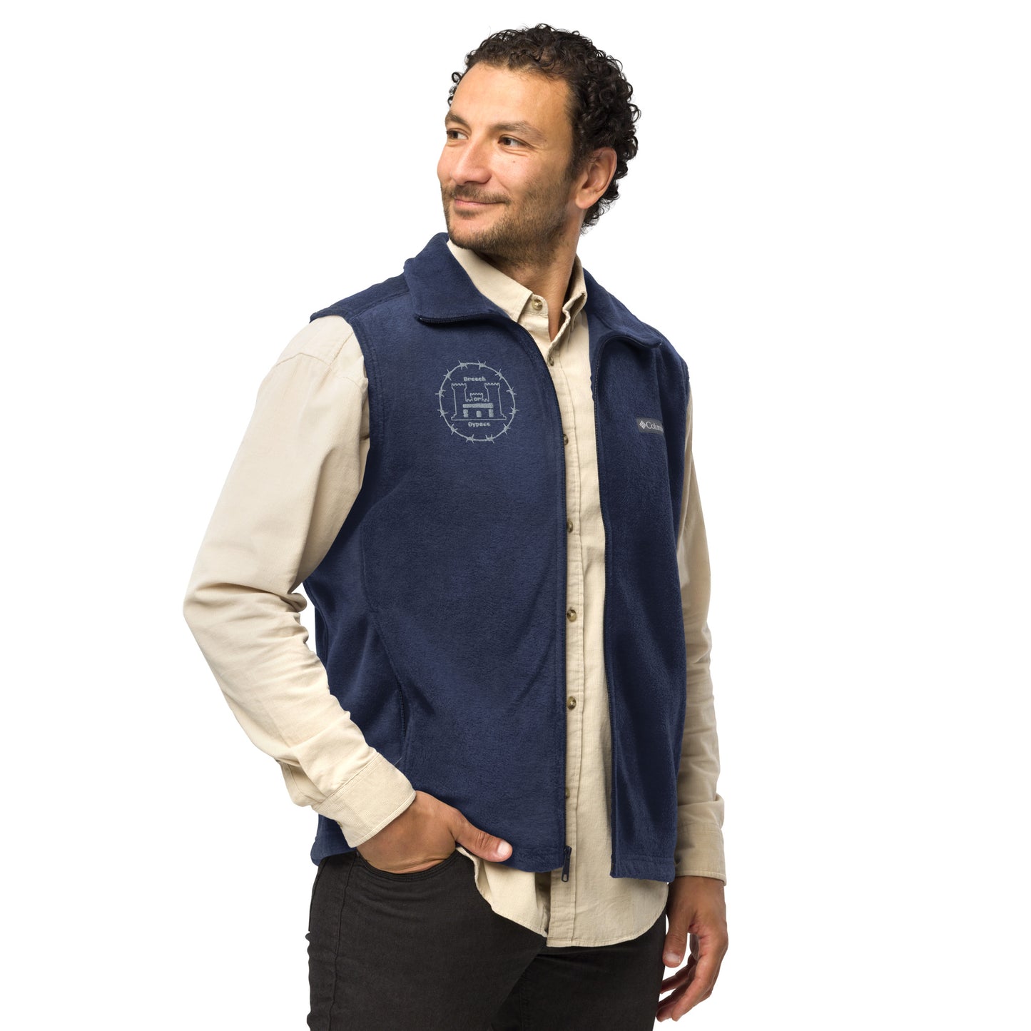 BorB logo Men’s Columbia fleece vest military