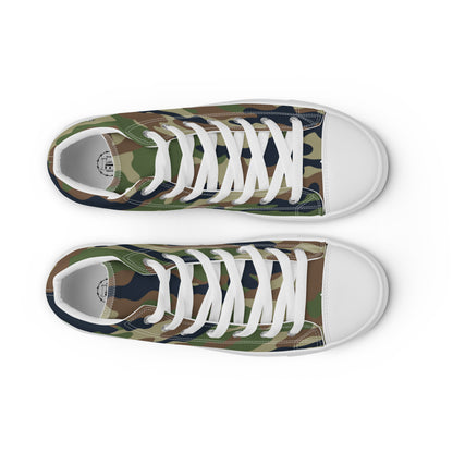 Tri Camo Pop Smoke Men’s high top canvas shoes accessories