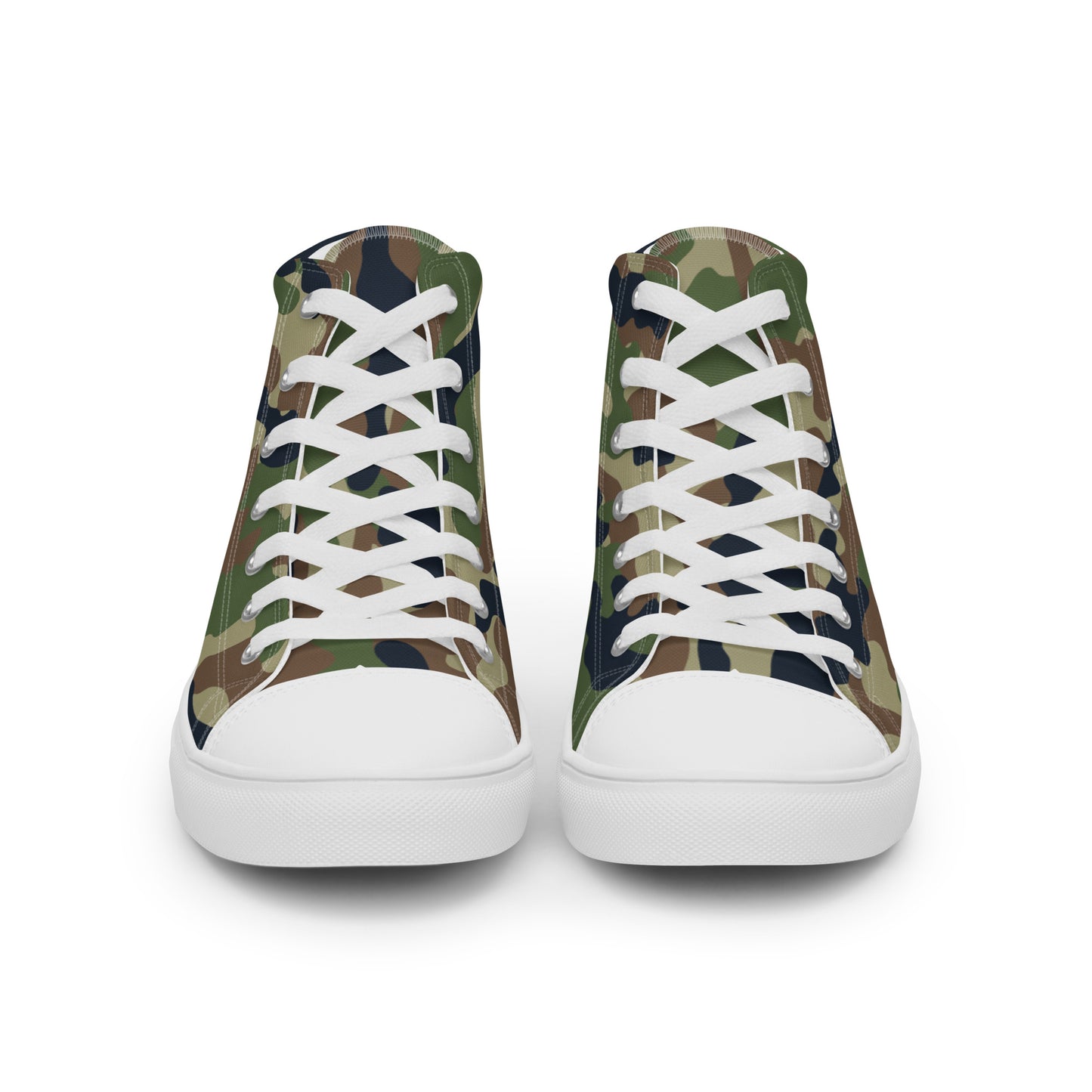 Tri Camo Pop Smoke Men’s high top canvas shoes accessories
