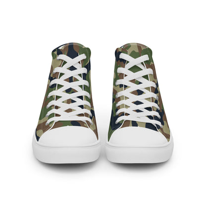 Tri Camo Pop Smoke Men’s high top canvas shoes accessories
