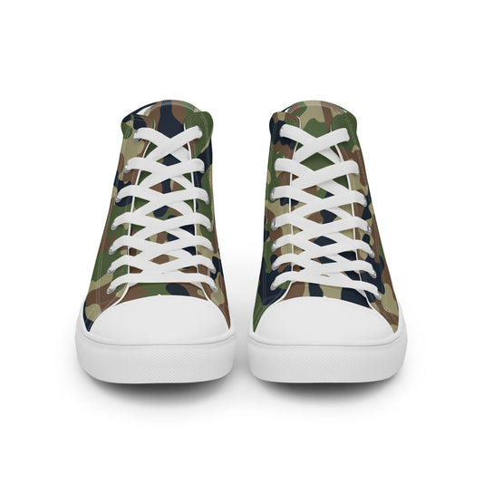 Tri Camo Pop Smoke Men’s high top canvas shoes accessories