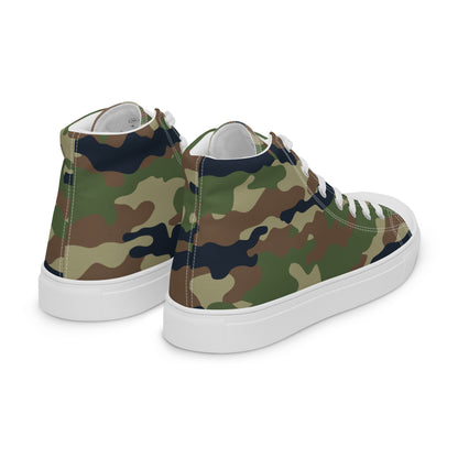 Tri Camo Pop Smoke Men’s high top canvas shoes accessories