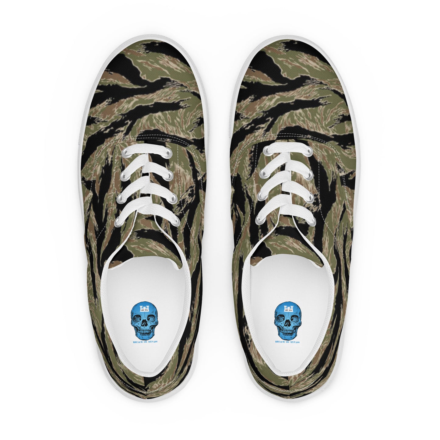 Tiger Stripe Men’s lace-up canvas shoes accessories
