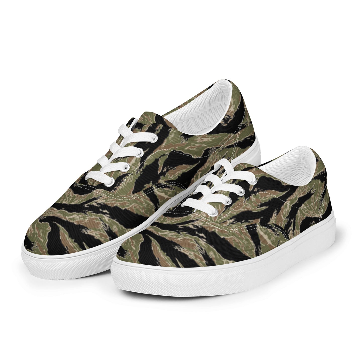 Tiger Stripe Men’s lace-up canvas shoes accessories
