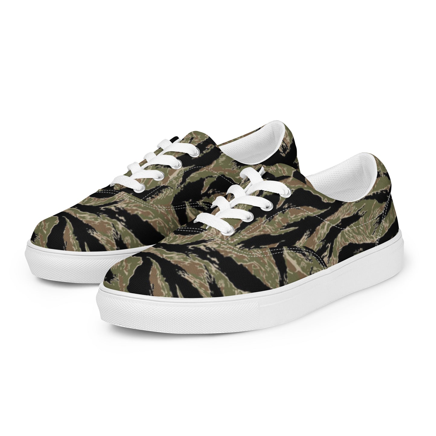 Tiger Stripe Men’s lace-up canvas shoes accessories