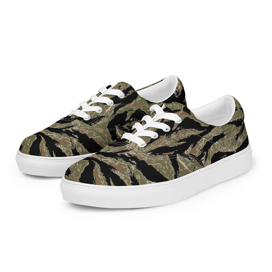 Tiger Stripe Men’s lace-up canvas shoes accessories