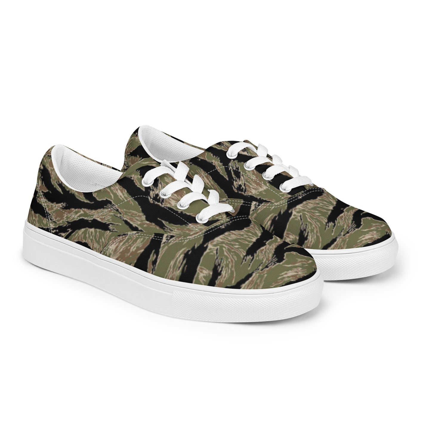 Tiger Stripe Men’s lace-up canvas shoes accessories