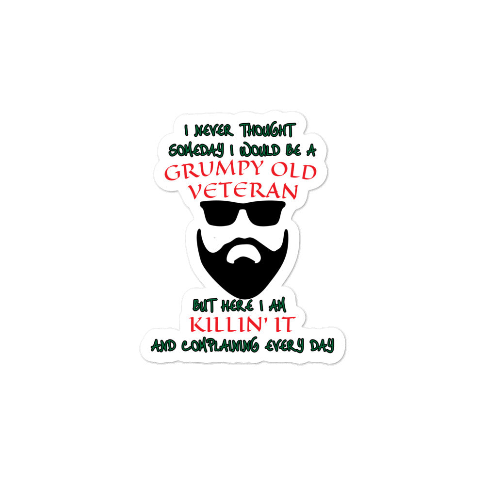 Grumpy Veteran Bubble-free stickers accessories