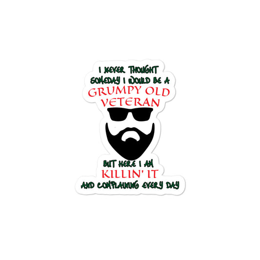 Grumpy Veteran Bubble-free stickers accessories