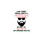 Grumpy Veteran Bubble-free stickers accessories