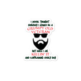 Grumpy Veteran Bubble-free stickers accessories