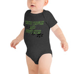 Thighs Puppy Eyes baby bodysuit funny