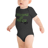 Thighs Puppy Eyes baby bodysuit funny