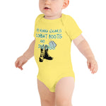 Combat Boots Dogtags baby bodysuit funny
