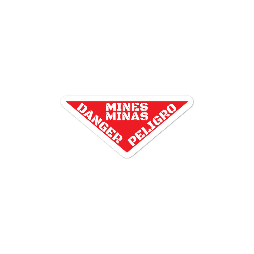 Mine Landmine Sign accessories stickers