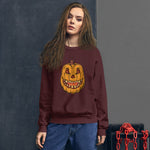 Angry Pumpkin Unisex Sweatshirt funny seasonal