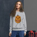 Angry Pumpkin Unisex Sweatshirt funny seasonal