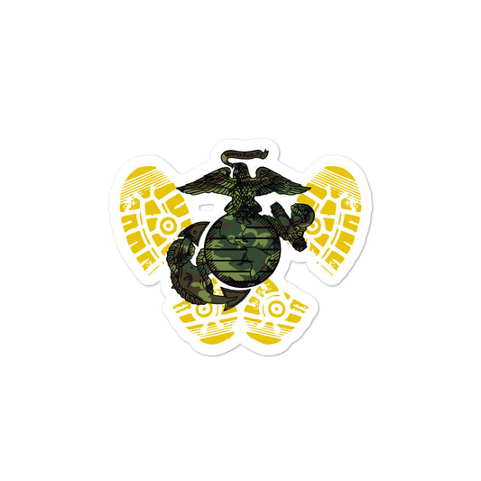 Yellow Footprints Old School EGA Bubble-free stickers accessories