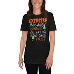 Exercise Zombies Short-Sleeve Unisex T-Shirt funny seasonal