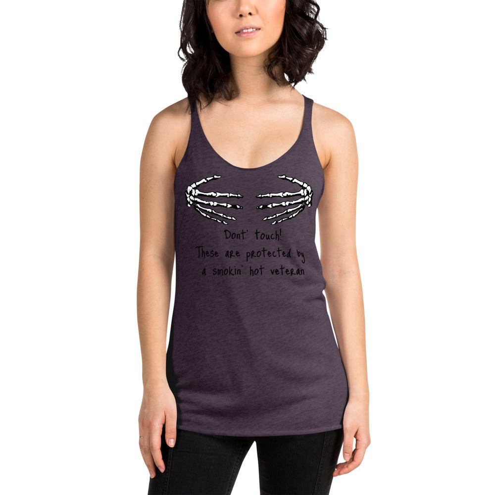 Dont Touch Skeleton Women's Racerback Tank Dive Bar