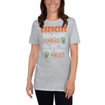 Exercise Zombies Short-Sleeve Unisex T-Shirt funny seasonal