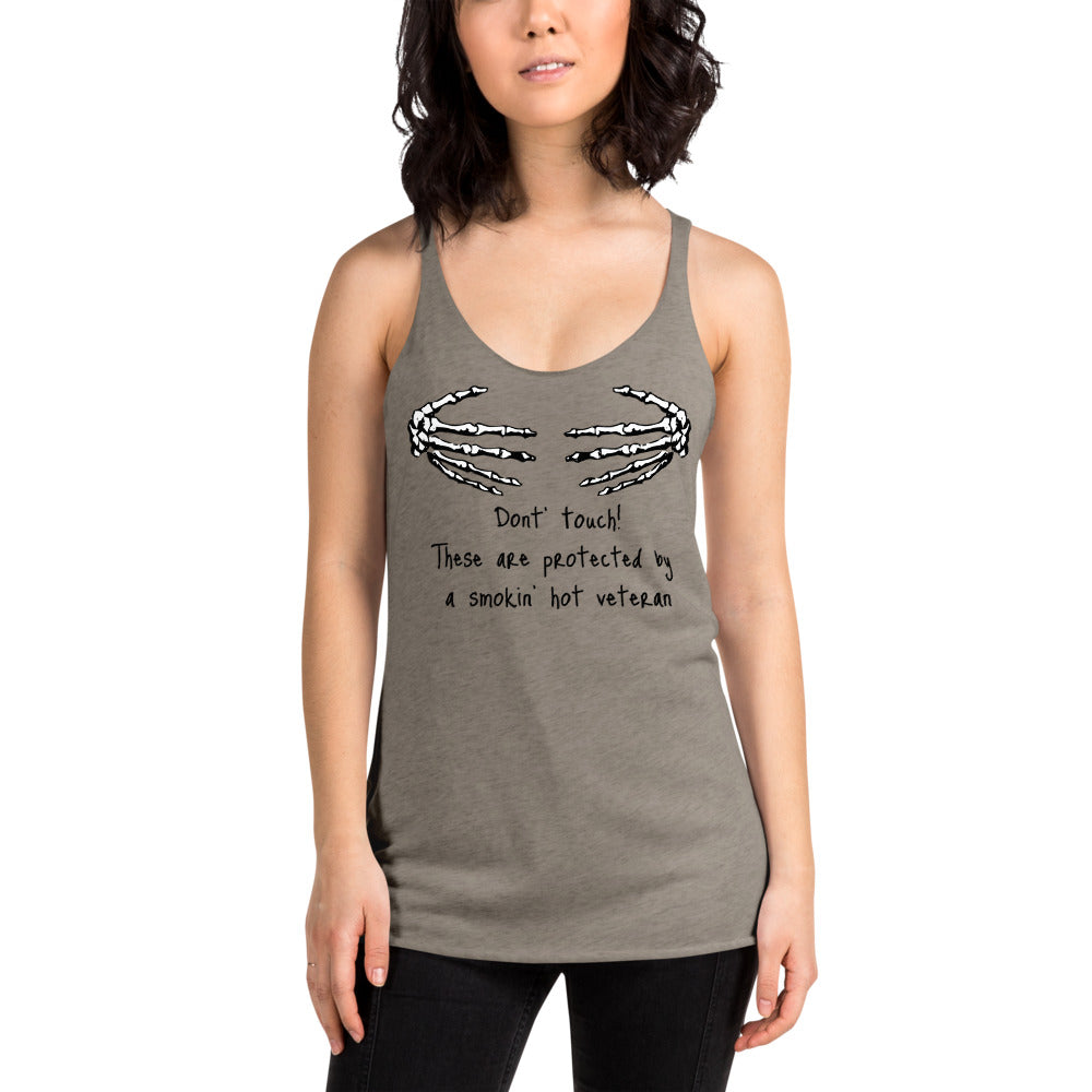 Dont Touch Skeleton Women's Racerback Tank Dive Bar