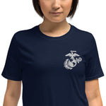 USMC Embroidered Short-Sleeve Unisex T-Shirt military