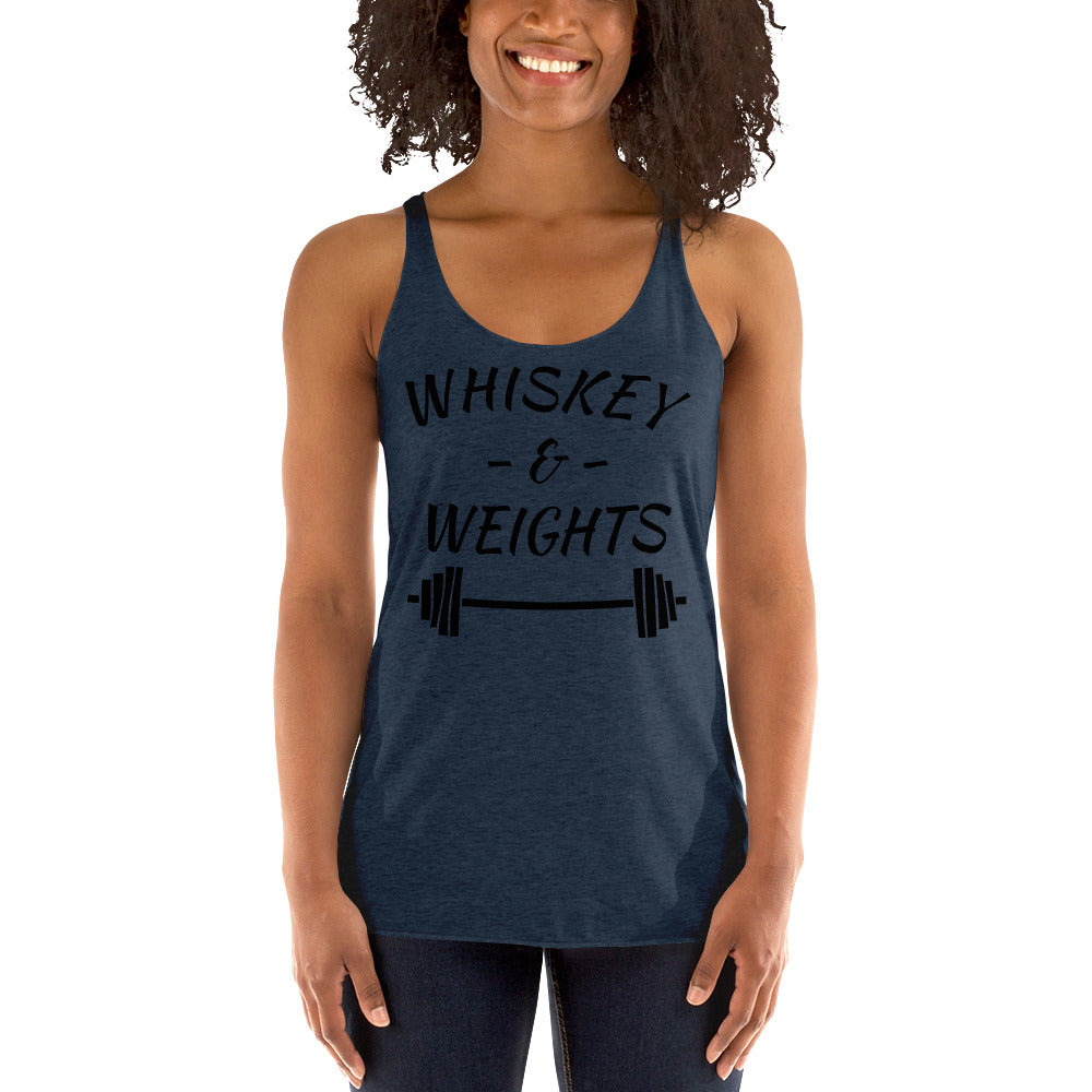 Whiskey Weights Women's Racerback Tank Funny