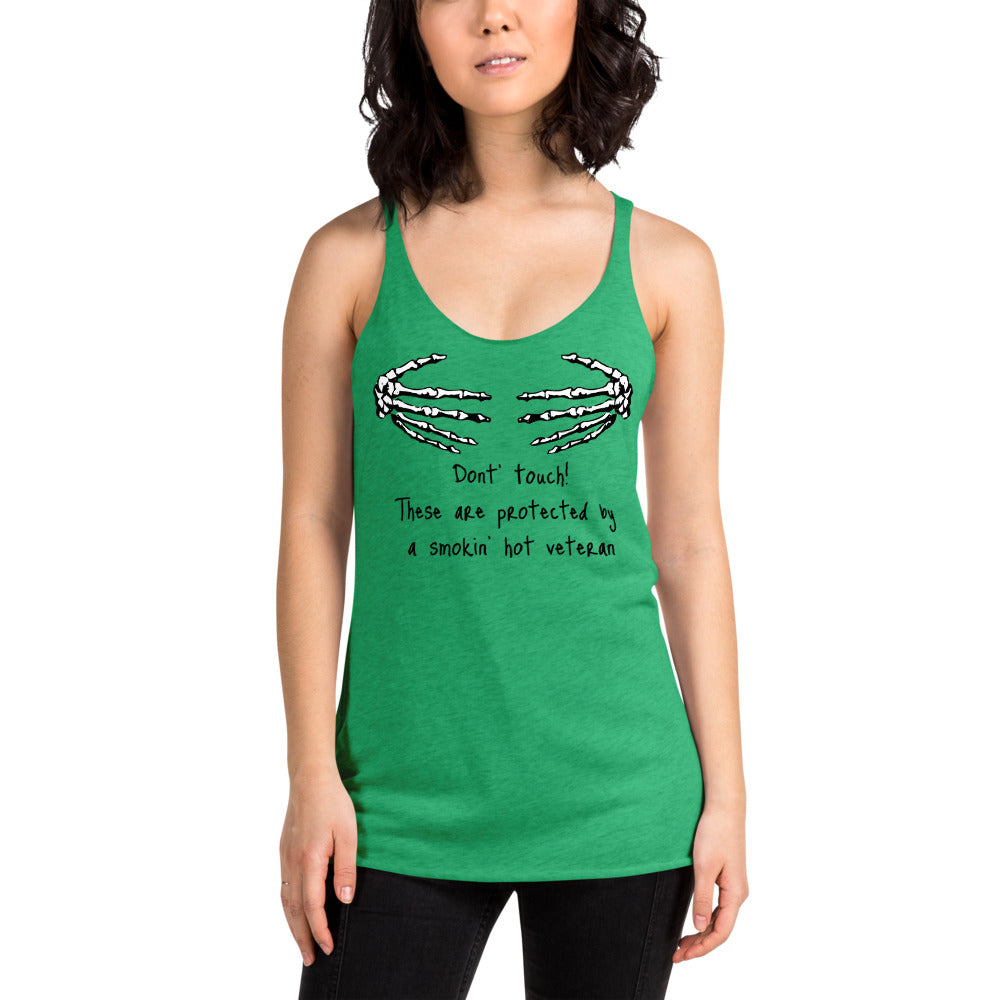 Dont Touch Skeleton Women's Racerback Tank Dive Bar