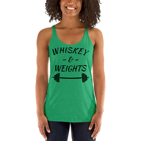 Whiskey Weights Women's Racerback Tank Funny
