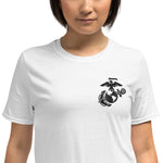 USMC Embroidered Short-Sleeve Unisex T-Shirt military