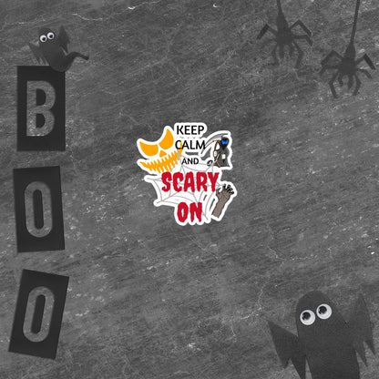 Calm Scary on Bubble-free stickers accessories seasonal