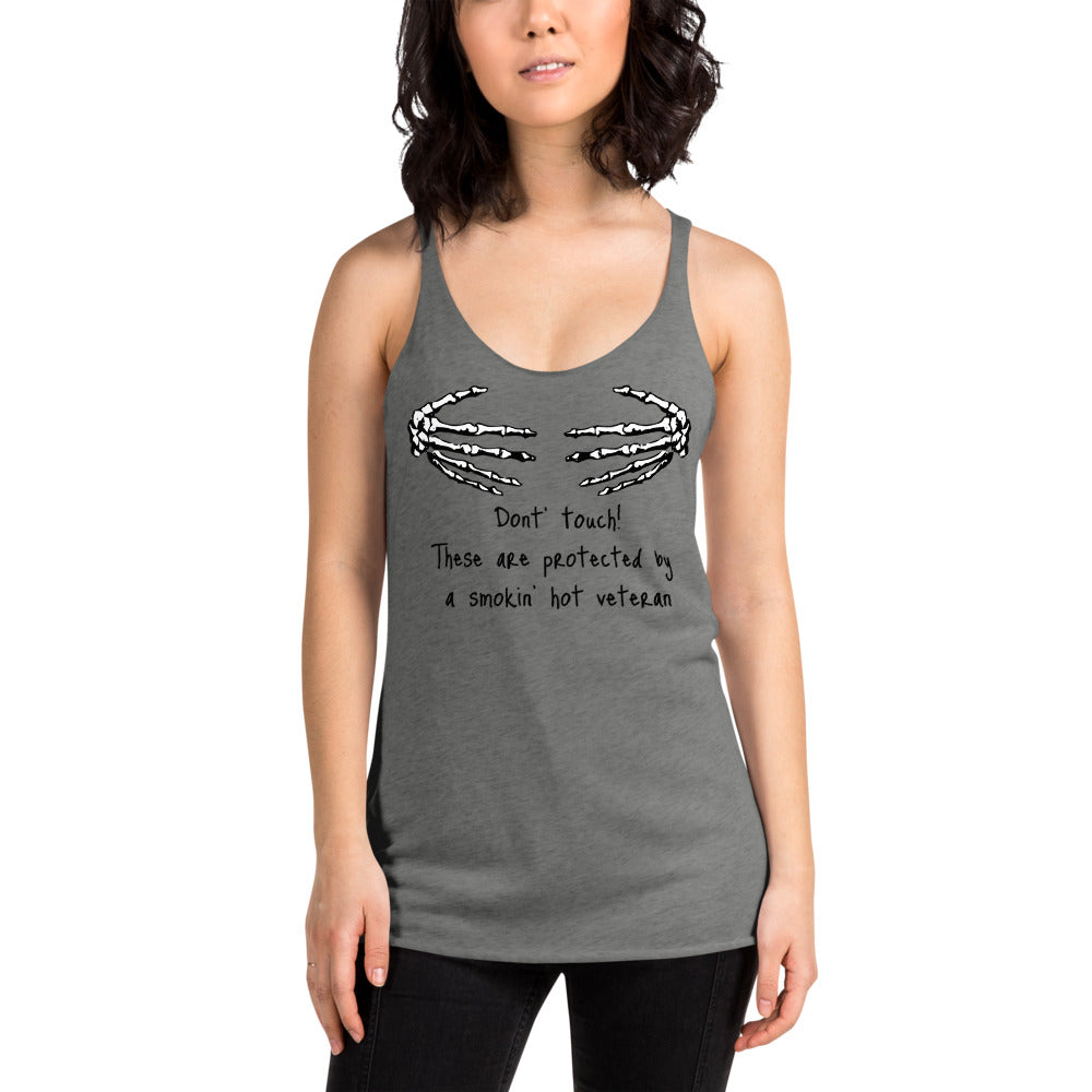 Dont Touch Skeleton Women's Racerback Tank Dive Bar